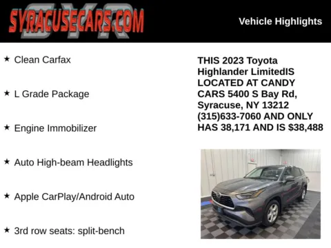 More photos of 2023 Toyota Highlander Limited at Candy Cars, NY