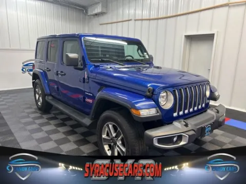 Blue 2020 Jeep Wrangler Unlimited Sahara for sale in Syracuse, NY