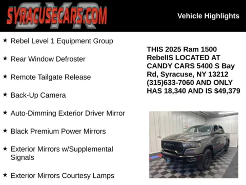 More photos of 2025 Ram 1500 Rebel at Candy Cars, NY