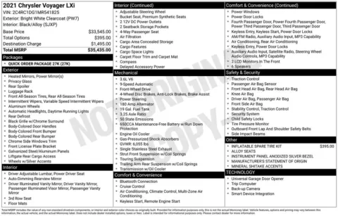 Photos of 2021 Chrysler Voyager LXI for sale in Syracuse, NY at Candy Cars