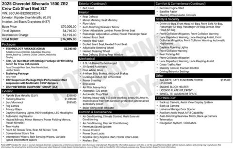 Photos of 2025 Chevrolet Silverado 1500 ZR2 for sale in Syracuse, NY at Candy Cars