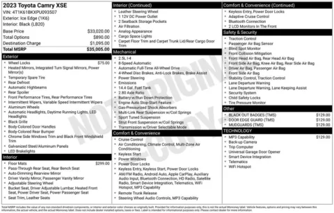 Photos of 2023 Toyota Camry XSE for sale in Syracuse, NY at Candy Cars