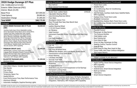 Photos of 2020 Dodge Durango GT Plus for sale in Syracuse, NY at Candy Cars