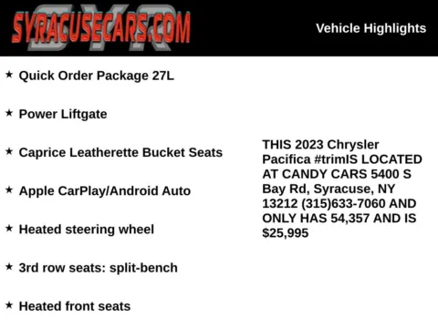 Another view of 2023 Chrysler Pacifica Touring L for sale in Syracuse, NY at Candy Cars