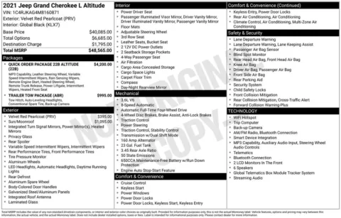 Photos of 2021 Jeep Grand Cherokee L Altitude for sale in Syracuse, NY at Candy Cars