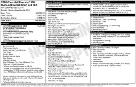 Photos of 2020 Chevrolet Silverado 1500 Custom for sale in Syracuse, NY at Candy Cars