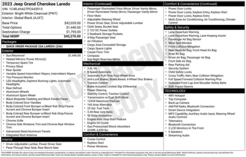 Photos of 2023 Jeep Grand Cherokee Laredo for sale in Syracuse, NY at Candy Cars