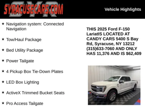 More photos of 2025 Ford F-150 Lariat at Candy Cars, NY