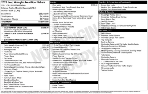 Photos of 2023 Jeep Wrangler Sahara 4xe for sale in Syracuse, NY at Candy Cars