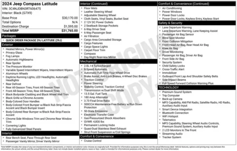 Photos of 2024 Jeep Compass Latitude for sale in Syracuse, NY at Candy Cars