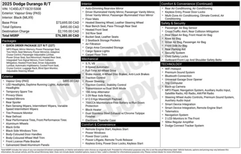 Photos of 2025 Dodge Durango R/T Plus for sale in Syracuse, NY at Candy Cars