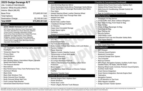 Photos of 2025 Dodge Durango R/T Plus for sale in Syracuse, NY at Candy Cars