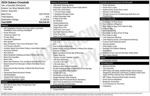 Photos of 2024 Subaru Crosstrek for sale in Syracuse, NY at Candy Cars