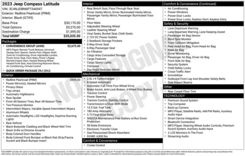 Photos of 2023 Jeep Compass Latitude for sale in Syracuse, NY at Candy Cars