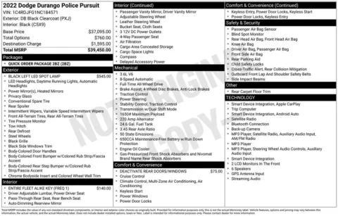 Photos of 2022 Dodge Durango Pursuit for sale in Syracuse, NY at Candy Cars