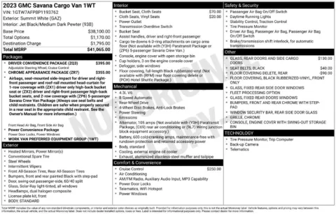 Photos of 2023 GMC Savana 2500 Work Van for sale in Syracuse, NY at Candy Cars