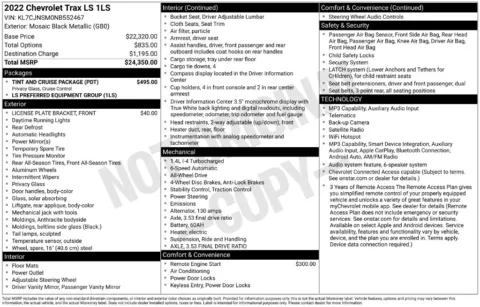 Photos of 2022 Chevrolet Trax LS for sale in Syracuse, NY at Candy Cars