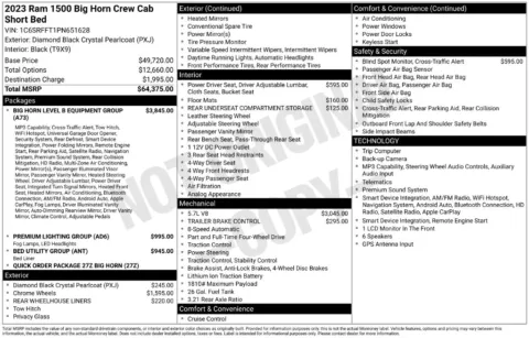 Photos of 2023 Ram 1500 Big Horn/Lone Star for sale in Syracuse, NY at Candy Cars