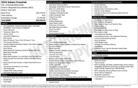 Photos of 2024 Subaru Crosstrek for sale in Syracuse, NY at Candy Cars