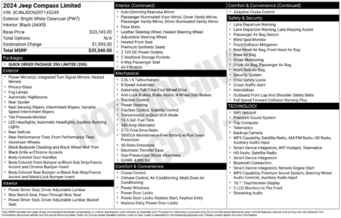 Photos of 2024 Jeep Compass Limited for sale in Syracuse, NY at Candy Cars