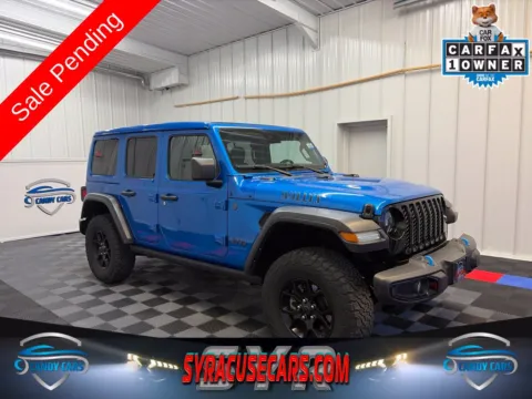 Blue 2024 Jeep Wrangler Willys 4xe for sale in Syracuse, NY