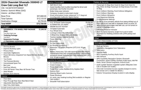 Photos of 2026 Chevrolet Silverado 3500 HD LT for sale in Syracuse, NY at Candy Cars