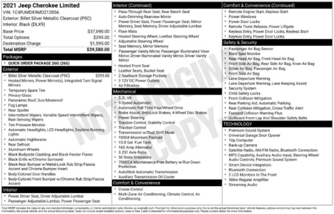 Photos of 2021 Jeep Cherokee Limited for sale in Syracuse, NY at Candy Cars