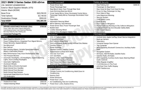 Photos of 2021 BMW 3 Series 330i xDrive for sale in Syracuse, NY at Candy Cars