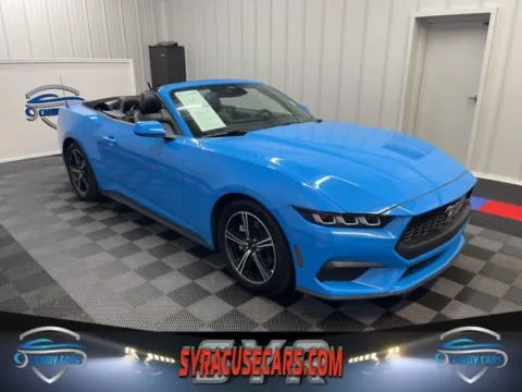 Blue 2024 Ford Mustang EcoBoost Premium for sale in Syracuse, NY
