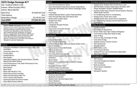 Photos of 2025 Dodge Durango R/T Plus for sale in Bridgeport, NY at Bridgeland Auto Brokers