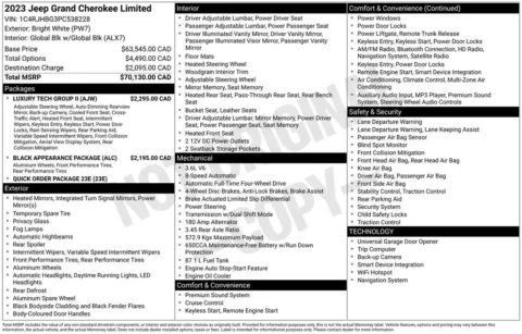 Photos of 2023 Jeep Grand Cherokee Limited for sale in Bridgeport, NY at Bridgeland Auto Brokers