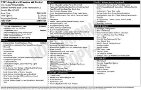 Photos of 2022 Jeep Grand Cherokee WK Limited for sale in Bridgeport, NY at Bridgeland Auto Brokers