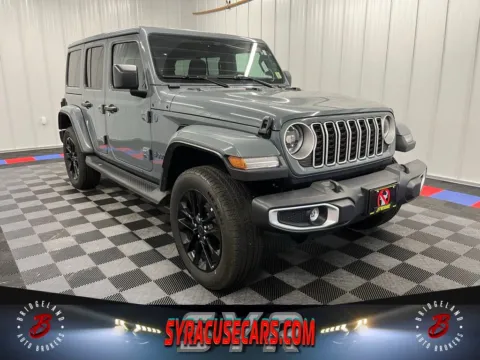 Gray 2025 Jeep Wrangler Sahara 4xe for sale in Bridgeport, NY