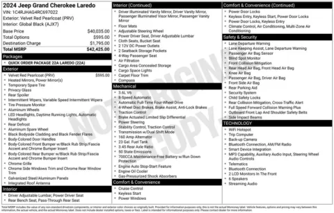 Photos of 2024 Jeep Grand Cherokee Laredo for sale in Bridgeport, NY at Bridgeland Auto Brokers