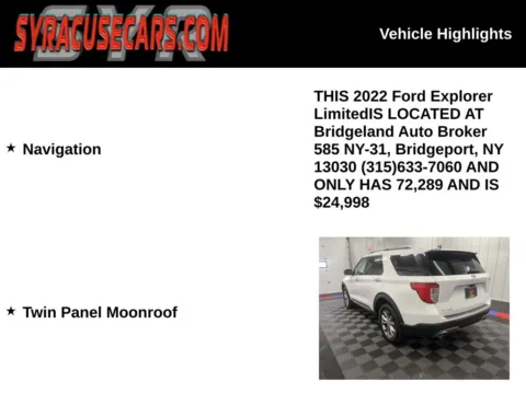 More photos of 2022 Ford Explorer Limited at Bridgeland Auto Brokers, NY
