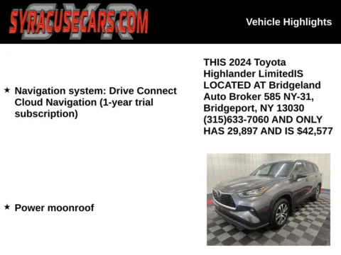 More photos of 2024 Toyota Highlander Limited at Bridgeland Auto Brokers, NY