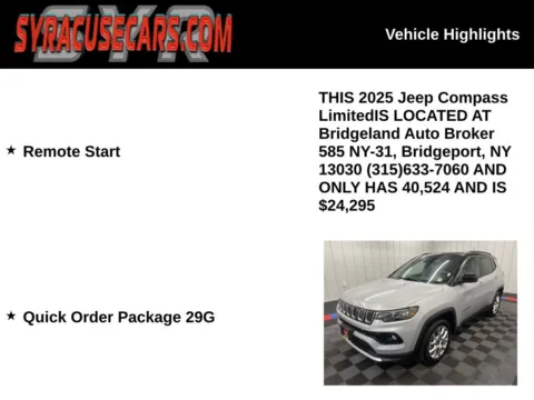 More photos of 2025 Jeep Compass Limited at Bridgeland Auto Brokers, NY