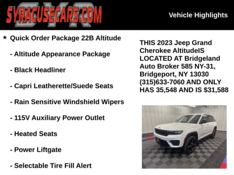 More photos of 2023 Jeep Grand Cherokee Altitude X at Bridgeland Auto Brokers, NY