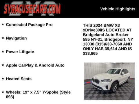 More photos of 2024 BMW X3 xDrive30i at Bridgeland Auto Brokers, NY