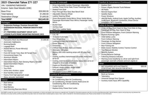 Photos of 2021 Chevrolet Tahoe Z71 for sale in Bridgeport, NY at Bridgeland Auto Brokers