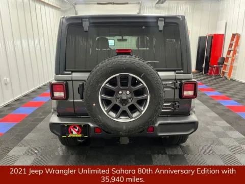 Another view of 2021 Jeep Wrangler Unlimited Sahara 80th Anniversary Edition for sale in Bridgeport, NY at Bridgeland Auto Brokers