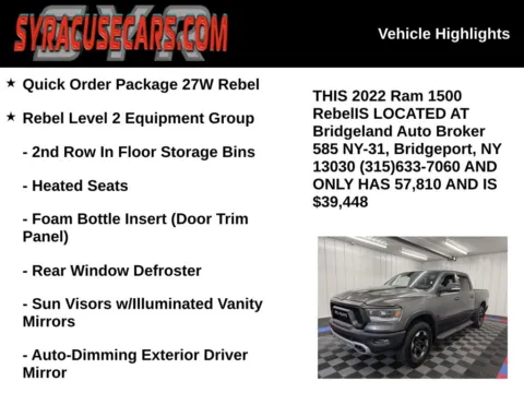 More photos of 2022 Ram 1500 Rebel at Bridgeland Auto Brokers, NY