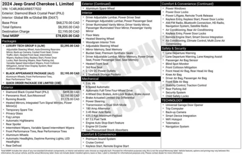 Photos of 2024 Jeep Grand Cherokee L Limited for sale in Bridgeport, NY at Bridgeland Auto Brokers