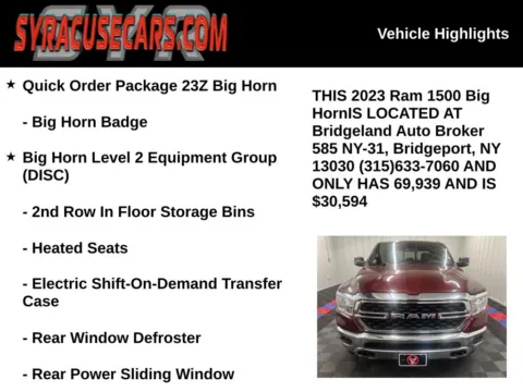 More photos of 2023 Ram 1500 Big Horn/Lone Star at Bridgeland Auto Brokers, NY