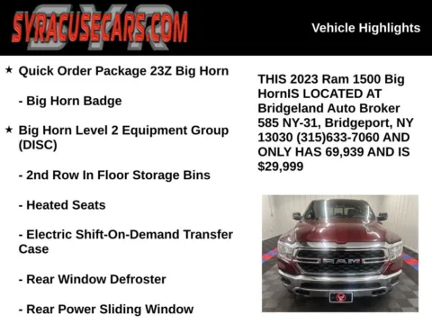 More photos of 2023 Ram 1500 Big Horn/Lone Star at Bridgeland Auto Brokers, NY