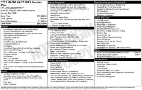 Photos of 2025 Mazda CX-70 PHEV Premium Plus for sale in Bridgeport, NY at Bridgeland Auto Brokers