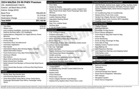 Photos of 2024 Mazda CX-90 PHEV Premium for sale in Bridgeport, NY at Bridgeland Auto Brokers