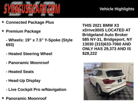 More photos of 2021 BMW X3 xDrive30i at Bridgeland Auto Brokers, NY
