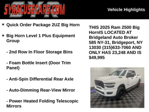 More photos of 2025 Ram 2500 Big Horn at Bridgeland Auto Brokers, NY