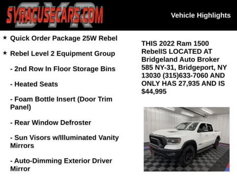 More photos of 2022 Ram 1500 Rebel at Bridgeland Auto Brokers, NY